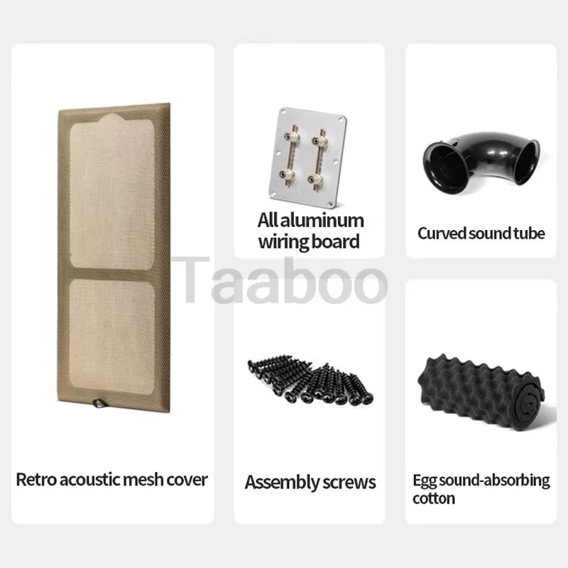 8 Inch Three-Way Labyrinth Speaker Empty Box Bookshelf Speaker Home Speaker DIY Hifi Audio Wooden Handmade Box Passive Speaker